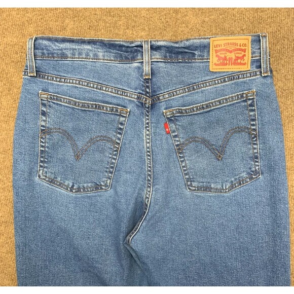 Levis Jeans Womens 32 Wedgie Straight Leg Button Fly High Rise Stretch Denim - Picture 2 of 11